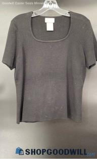 Designers Originals Women's Black SS Sweater shirt - Sz L