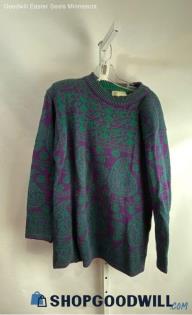 Joyce VTG Women's Purple/Blue Sweater - Sz L