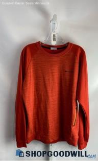 Columbia Men's Heather Orange Pullover Sweatshirt - Sz L