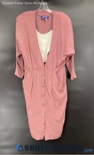 April Rain Women's VTG Mauve Dress with belt dress