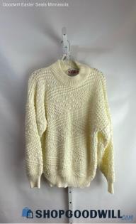 International Sportwear VTG Women's White Knit Pullover Sweater - Sz 20W