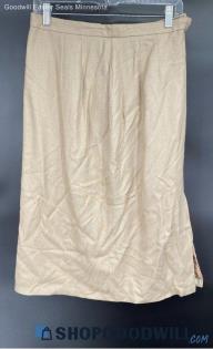 Women's Beige Rayon Skirt - Sz 12