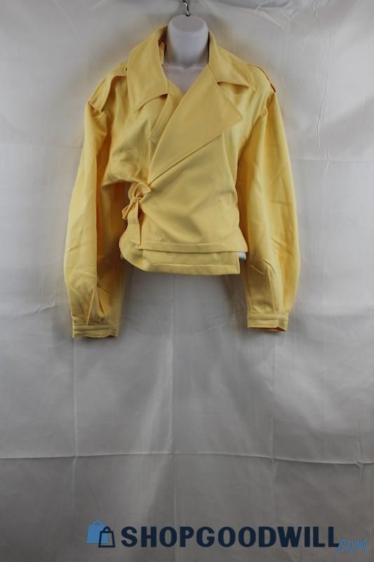 NWT Rye Grass Women's Yellow Wrapped Jacket SZ L