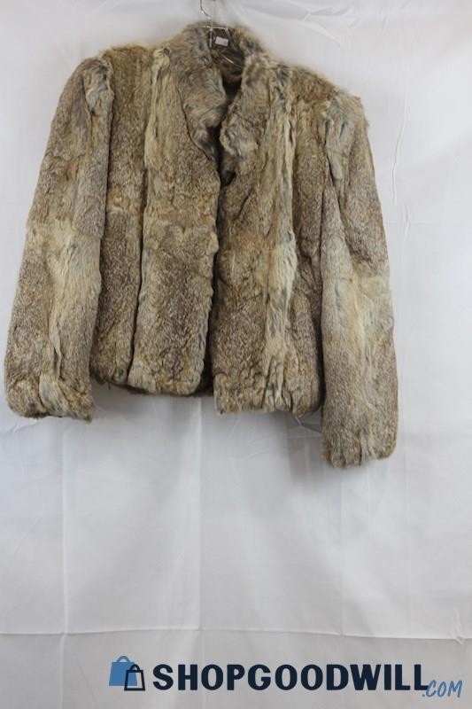 Split And It Women's Rabbit Fur Jacket Size Medium