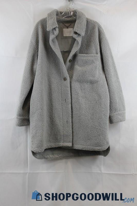 Lucky Brand Men's Gray Fleece Coat SZ L