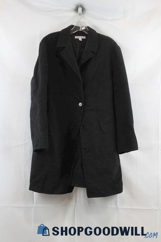 Jason Kole Womens Black Wool Blend Overcoat Sz XL