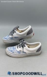 VANS Women's 'Mind's Eye Comics' White/Blue Canvas Sneakers Sz 7