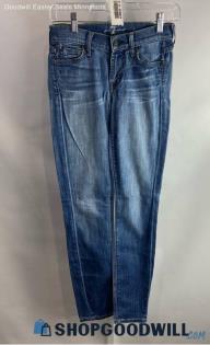 7 For All Mankind Women's Dark Blue Skinny Ankle Jeans - Sz 24