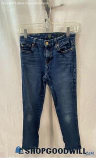 7 For All Mankind Women's Dark Blue Straight Leg Jeans - Sz 26