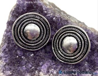 JOAN RIVERS Silver-Tone Circle Earrings