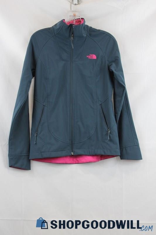 The North Face Women's Dark Blue/Pink Soft Shell Jacket SZ S