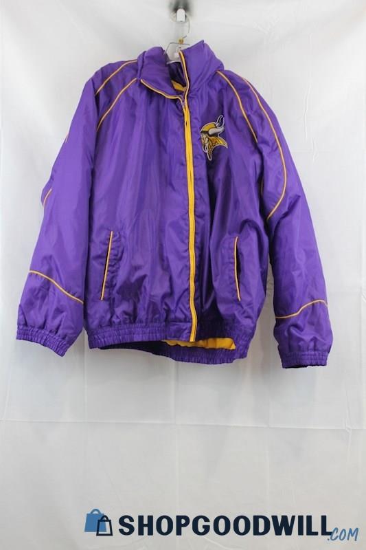 NFL Men's Purple/Gold Vikings Bomber Jacket SZ XL