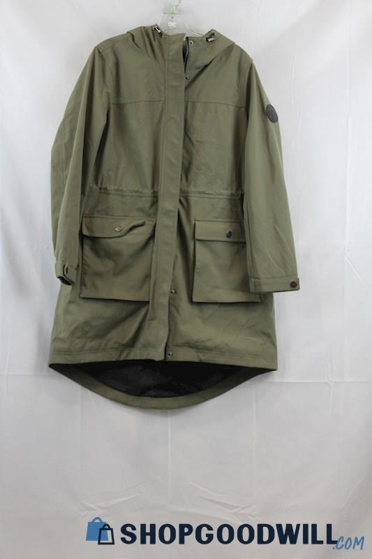 DKNY Women's Army Green Parka Jacket SZ L
