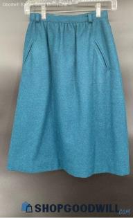 Clyde Women's Teal wool blend skirt