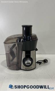 Hamilton Beach Cj14, Model No. 67735f Black/gray Juice Extractor Powered on