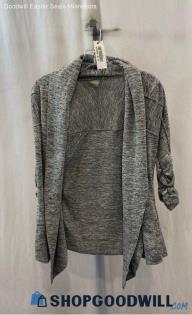 Athleta Women's Light Gray Heathered Open Cardigan - Sz XS