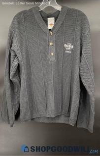 Hard Rock Cafe London Men's Charcoal Grey LS Cotton shirt - Sz S