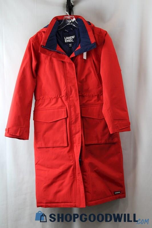 NWT Lands End Women's Red Insulated Parka SZ-XS