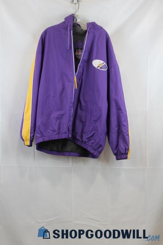 NFL Men's Purple/Gold Minnesota Vikings Bomber Jacket SZ 2XL