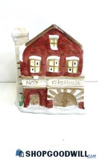 Noma Dickensville Porcelain Firehouse Figurine **Tested**