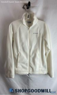 Columbia Women's White Fleece Sweater - Sz S