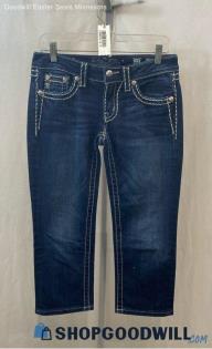 Miss Me Women's Dark Blue Capri Jeans - Sz 27