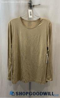 NWT Chico's Women's Tan Long Sleeve Shirt - Sz L