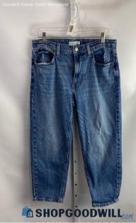 Lucky Brand Women's Blue Medium Washed Mid-Rise Straight Jeans - Sz 10