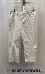 Chico's Women's White Wide Leg Crop Jean - Sz 10