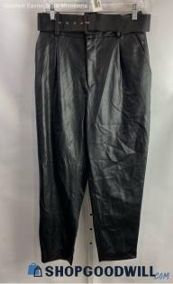 Zara Women's Black Faux Leather Pant - Sz M