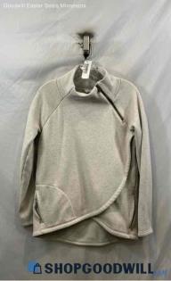 Athleta Women's Taupe Long Sleeve Polyester Shirt - Sz S