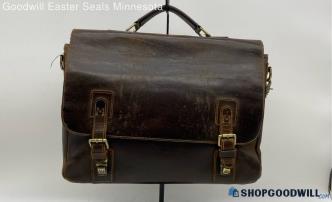 Kattee Crazy Horse Brown Briefcase/Document Case Mens Leather