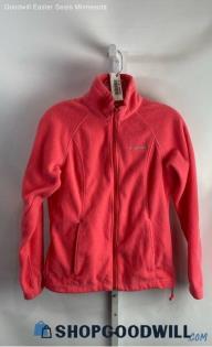 Columbia Women's Pink Full Zip Fleece Sweatshirt - Sz S