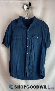 Lucky Brand Men's Dark Blue Button Up Shirt - Sz L