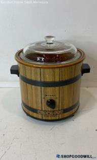 Rival Small Barrel Themed Crockpot Slow Cooker #3100/2 Not tested