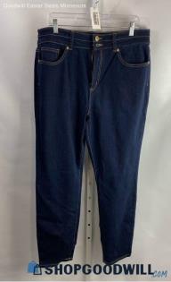 Michael Kors Women's Dark Blue Straight Leg Jean - Sz 16