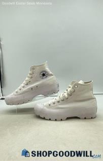 Converse Women's Chuck Taylor All Star High Lugged White Canvas Sneakers Sz 9