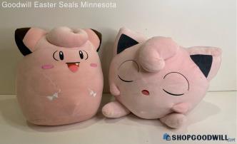 Lot Of 2pc Pokemon Jigglypuff & Clefairy Plushies