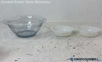 Lot of 3 Fire King Mixing & Small Dish Bowls