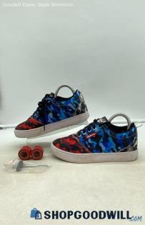 Heelys Boy's Pro 20 Print Camo Blue/Red Canvas Sneakers Sz 6