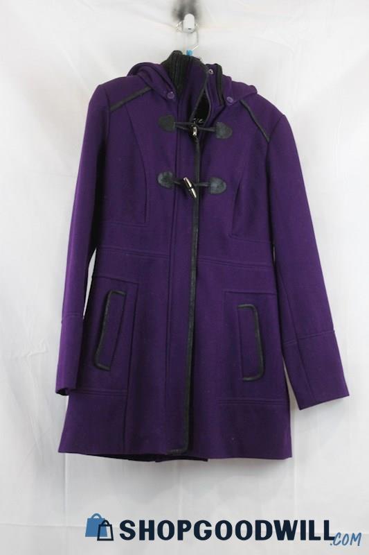 Guess Womens Purple Pea Coat Sz M