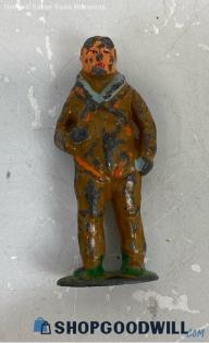 VTG Barclay B-80 Aviator 3" Dime Store Pewter Figure