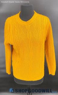 Sears Women's Golden Yellow LS Acrylic sweater