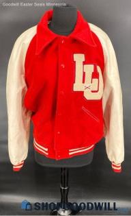 Howe Athletic Apparel Red & White Letter Jacket