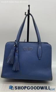 Kate Spade Rowe Blue Satchel/Top Handle Bag Womens Pebbled Leather