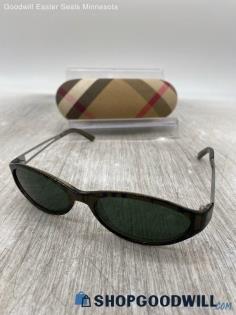 Authentic Burberry Nova Check Oval Beige Plastic/Metal Sunglasses