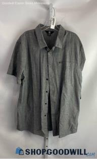 NWT Volvcom Men's Gray Button Up Shirt - Sz XXL