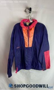 Columbia Women's VTG Purple/Pink Zip Up Windbreaker Jacket - Sz L