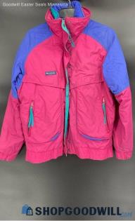 Columbia Powder Keg women's Pink & Blue winter coat w/Liner - Sz M