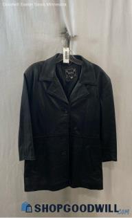 Vera Pella Women's VTG Genuine Leather Button Up Coat - Sz 46